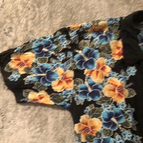 Bajan Blue Button Down Shirt Medium - Picture 3 of 9